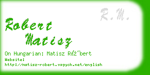 robert matisz business card